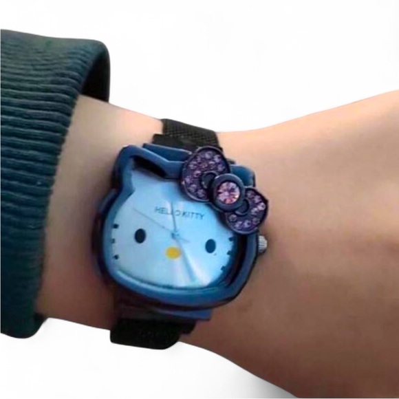 Hello Kitty Black and Pink Rhinestone Watch - Picture 1 of 4